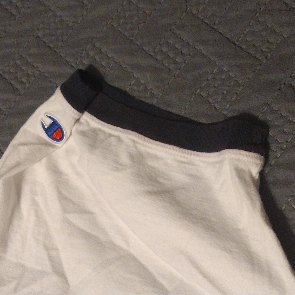 Champion White Tee with Multicolor Logo - Picture 5 of 5